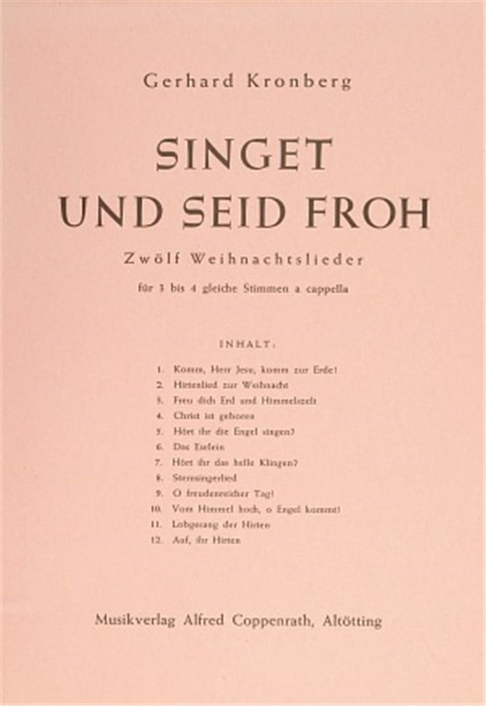 Singet und seid froh- 12 Weihnachstlieder